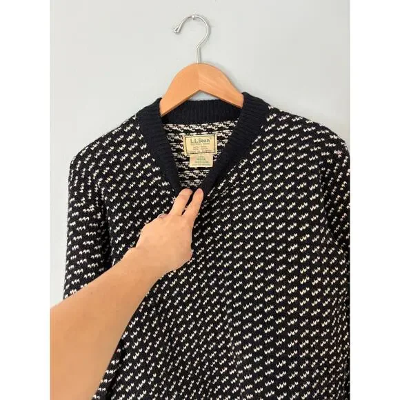 Vintage 80s LL Bean Norwegian Birds Eye fisherman’s sweater - Picture 3 of 4